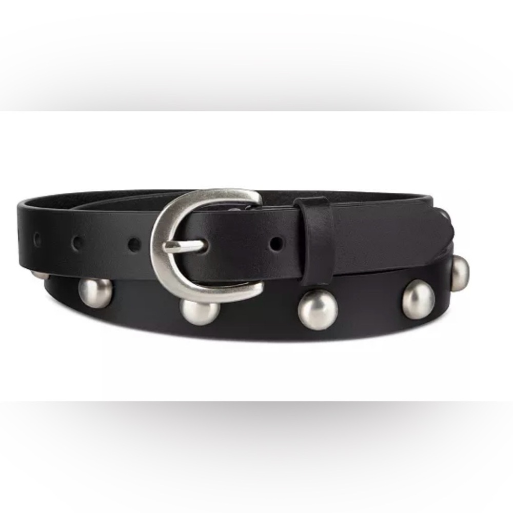 NEW! Women’s LEVI’S Black *Studded* Leather Harness Belt